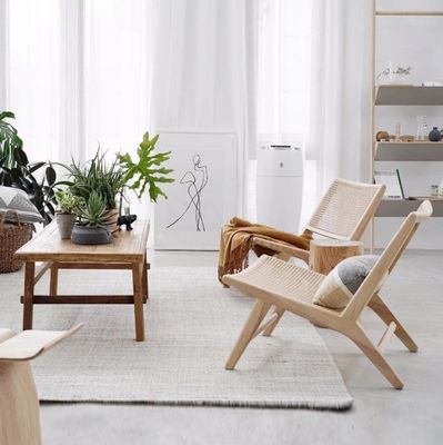 Modern Style Ash Wood Dining Chair and Rattan Lounge Chair W65*D80*H69CM для современного офисного здания