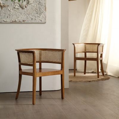 Домашняя мебель Morden Nordic Woven Cane Black Rarran Dinding Chair Wooden Chair Wicker for Hotel Dining Chairs Polished