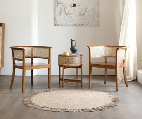 Домашняя мебель Morden Nordic Woven Cane Black Rarran Dinding Chair Wooden Chair Wicker for Hotel Dining Chairs Polished