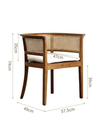 Домашняя мебель Morden Nordic Woven Cane Black Rarran Dinding Chair Wooden Chair Wicker for Hotel Dining Chairs Polished