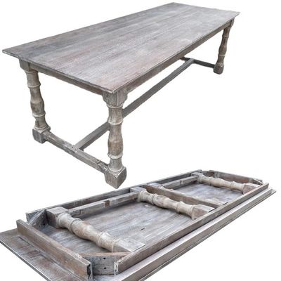 Нитролакированная отделка Американские цветовые столы Rectamgle твердое дерево Укладный обеденный стол для современного простого дизайна