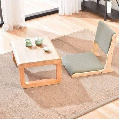 Почтовая упаковка Y Leisure Chair Style Japanese Tatami Wood Legless Floor Tea Chair with Back Support (Японский татами деревянный стул без ног на полу)