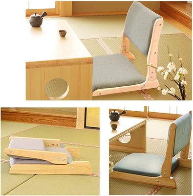 Почтовая упаковка Y Leisure Chair Style Japanese Tatami Wood Legless Floor Tea Chair with Back Support (Японский татами деревянный стул без ног на полу)