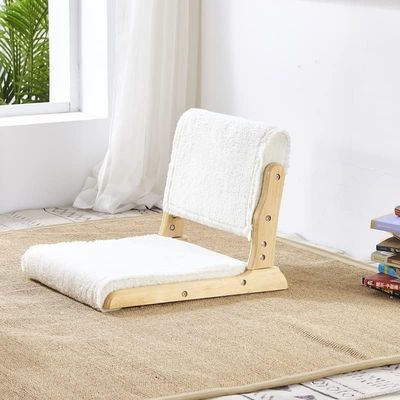 Почтовая упаковка Y Leisure Chair Style Japanese Tatami Wood Legless Floor Tea Chair with Back Support (Японский татами деревянный стул без ног на полу)