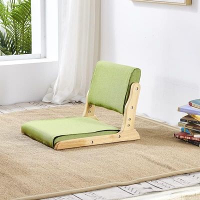 Почтовая упаковка Y Leisure Chair Style Japanese Tatami Wood Legless Floor Tea Chair with Back Support (Японский татами деревянный стул без ног на полу)
