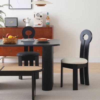 Мебель для гостиниц и ресторанов Удобный столовый стул из твердого дерева с тканевой подушкой W40*D47*H90CM