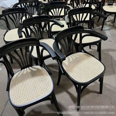 Современный дизайн деревянных стульев с креслом и напольным покрытием из PU кожи в скандинавском стиле