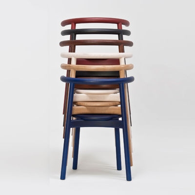 Главная Мебель Северная гостиная Массивное деревянное столовое кресло с спинкой и нитролаковой отделкой