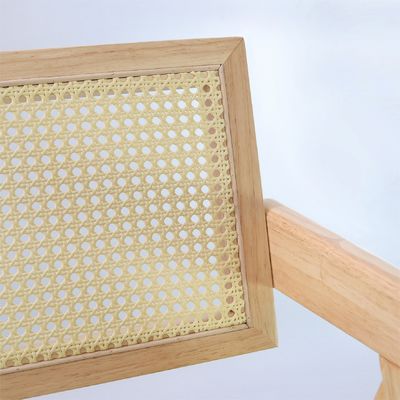 Услуга OEM W46*D47*H91CM Скандинавская деревянная мебель Покрытая ратанная спинка Массивные деревянные столы для гостиничных ресторанов