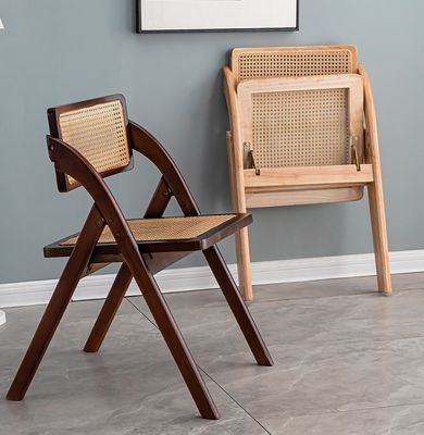 Мебель гостиницы, ресторана, столовой, современная свертывающаяся ратанная спинка, столешница из твердого дерева W47.5*D47.5*H81.5CM