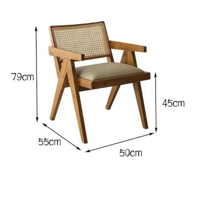Конкретный дизайн столового стула Мебель для дома Раттанный стул с почтовой упаковкой и мягким деревом