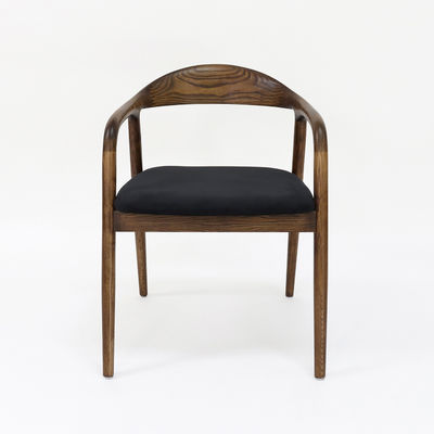 Современная мебель для ресторанов Твердое деревянное столовое кресло с складной функцией и тканевой обивкой W56*D55.5*H73.5CM