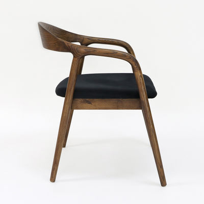 Современная мебель для ресторанов Твердое деревянное столовое кресло с складной функцией и тканевой обивкой W56*D55.5*H73.5CM