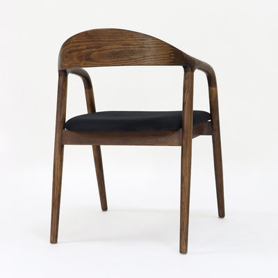 Современная мебель для ресторанов Твердое деревянное столовое кресло с складной функцией и тканевой обивкой W56*D55.5*H73.5CM