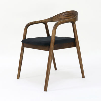 Современная мебель для ресторанов Твердое деревянное столовое кресло с складной функцией и тканевой обивкой W56*D55.5*H73.5CM