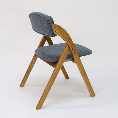 Настраиваемый винтажный деревянный столовый стул с складной конструкцией и тканевым покрытием