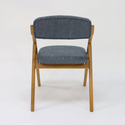 Настраиваемый винтажный деревянный столовый стул с складной конструкцией и тканевым покрытием