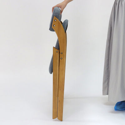 Настраиваемый винтажный деревянный столовый стул с складной конструкцией и тканевым покрытием