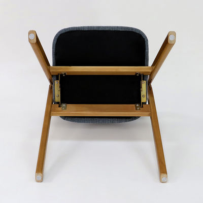 Настраиваемый винтажный деревянный столовый стул с складной конструкцией и тканевым покрытием