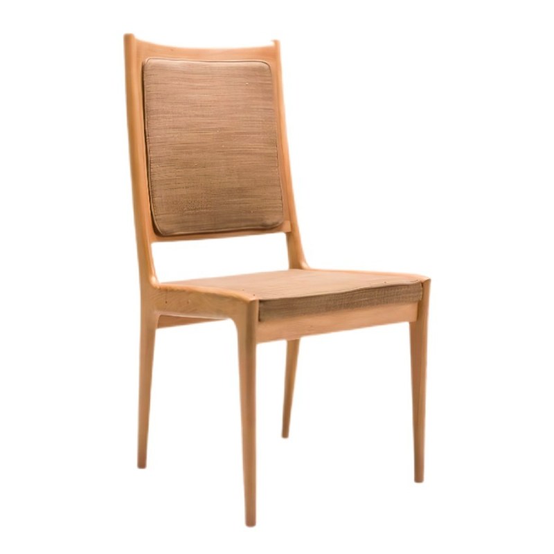 Мебель для столовой из массивного дерева высокие кресла с толстовкой из ткани в скандинавском дизайне