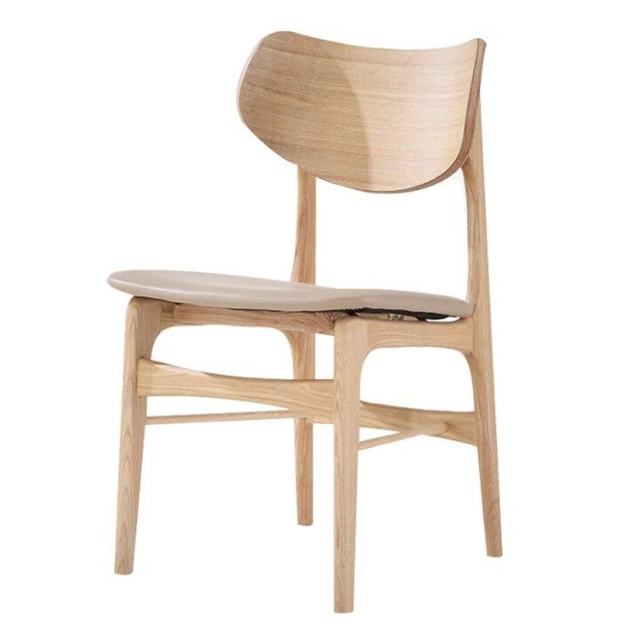 Классический северный ресторанный стул W48cm*D50cm*82cm с деревянными стульями из бурвудского/коричневого цвета