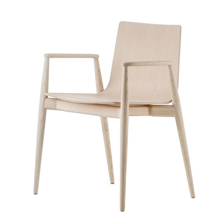 Nordic Light Luxury Solid Wood Armchair Leather upholstered Dining Chair for Hotel Cafe and Living Room Mail Packing (Скандинавский легкий роскошный кресло из массивного дерева из кожи)