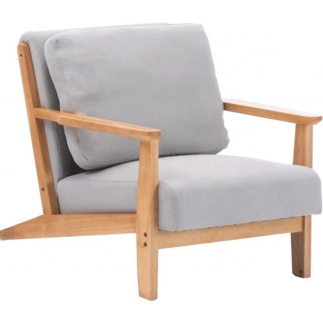 Nordic Morden Solid Wood Vintage Single Sofa Wooden Leisure Arm Chair Утепленный диван Лежачий стул