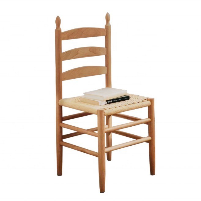 Стол для обеда из твердого дерева с веревочным сиденьем Идеальное сочетание формы и функции