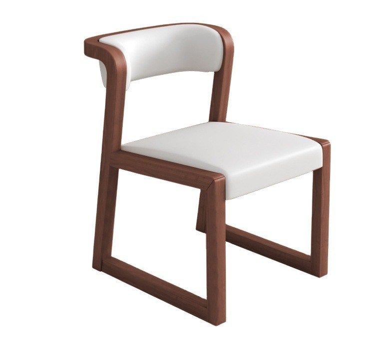 Деревянный стул из PU кожи/волокна и белья W56*D51*H71CM для столовой Ресторан в современном скандинавском стиле без складок