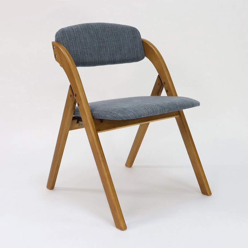 Настраиваемый винтажный деревянный столовый стул с складной конструкцией и тканевым покрытием